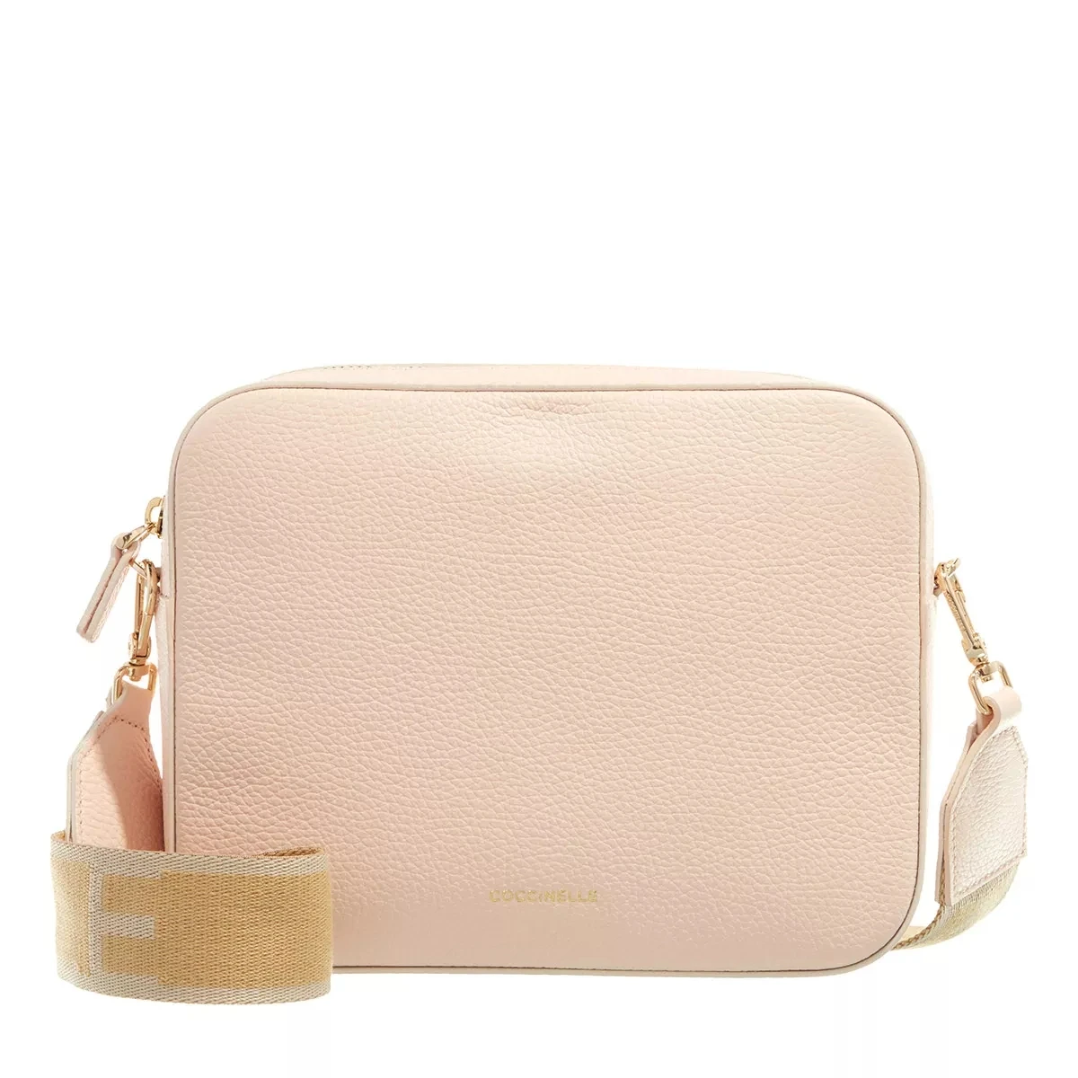 Coccinelle Tebe Creamy Pink Crossbody Bag 3 Coccinelle Tebe Creamy Pink Crossbody Bag