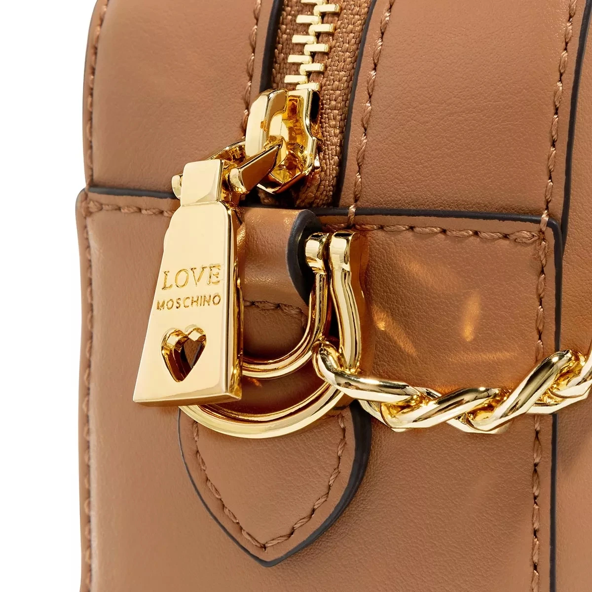 LOVE MOSCHINO Supergold Cammello Crossbody Bag 6 LOVE MOSCHINO Supergold Cammello Crossbody Bag – Bild 4