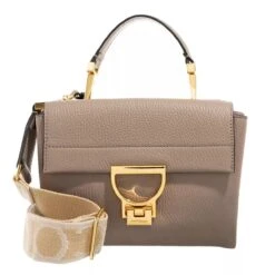 Coccinelle Arlettis Signature Warm Taupe Satchel