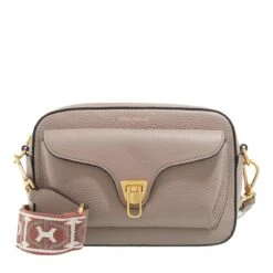 Coccinelle Beat Soft Ribb Warm Taupe Crossbody Bag