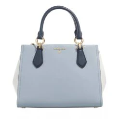 MICHAEL Michael Kors Medium Satchel Navy White Satchel