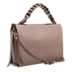 Coccinelle Boheme Grana Double Warm Taupe Coffee Crossbody Bag -Modetaschengeschäft A0212959 PACKSHOT SIDEBACK