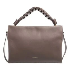 Coccinelle Boheme Grana Double Coffee Pulp Pink Crossbody Bag