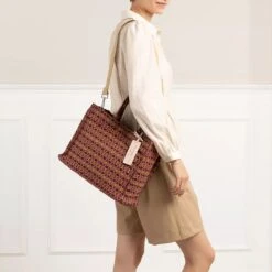 Coccinelle Never Without Bag Monogram Multi Pulp Pink Tote -Modetaschengeschäft A0212968 PDP 3