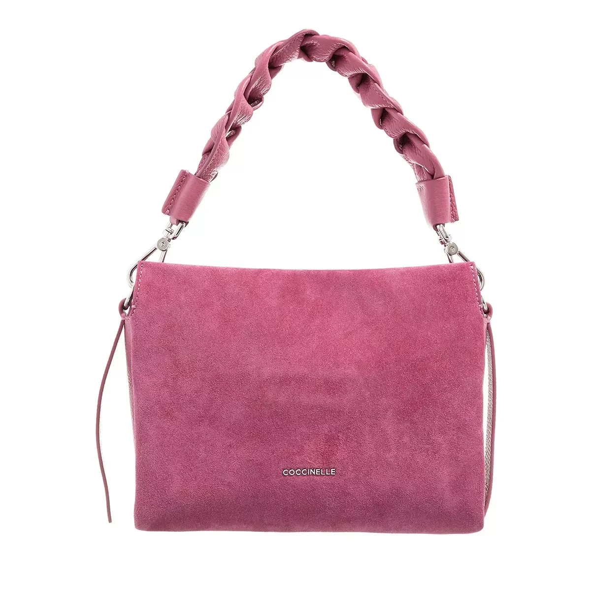 Coccinelle Boheme Suede Bimaterial Pulp Pink Crossbody Bag 3 Coccinelle Boheme Suede Bimaterial Pulp Pink Crossbody Bag