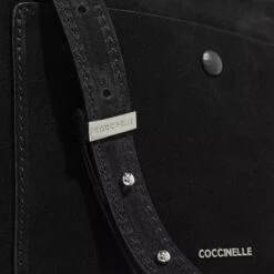 Coccinelle Ofirenze Suede Noir Satchel -Modetaschengeschäft A0213069 PACKSHOT DETAIL