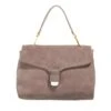 Coccinelle Ofirenze Suede Warm Taupe Satchel -Modetaschengeschäft A0213070 PACKSHOT FRONT 9E8779