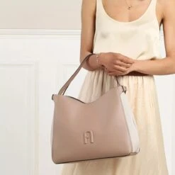 Furla Primula L Hobo Greige Hobo Bag -Modetaschengeschäft A0217362 MODEL FIRST