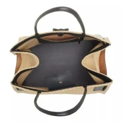 Bobby Co Soft Canvas Natural Black Shopper -Modetaschengeschäft A0221062 PDP 19