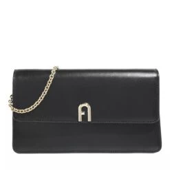 Furla Diamante Mini Crossbody - Vitello Roma Nero Crossbody Bag
