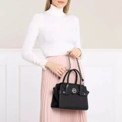 MICHAEL Michael Kors Small Flap Satchel Black Tote -Modetaschengeschäft a0127506 michael kors 331