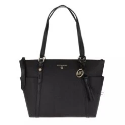 MICHAEL Michael Kors Sullivan Medium Top-Zip Tote Black Tote