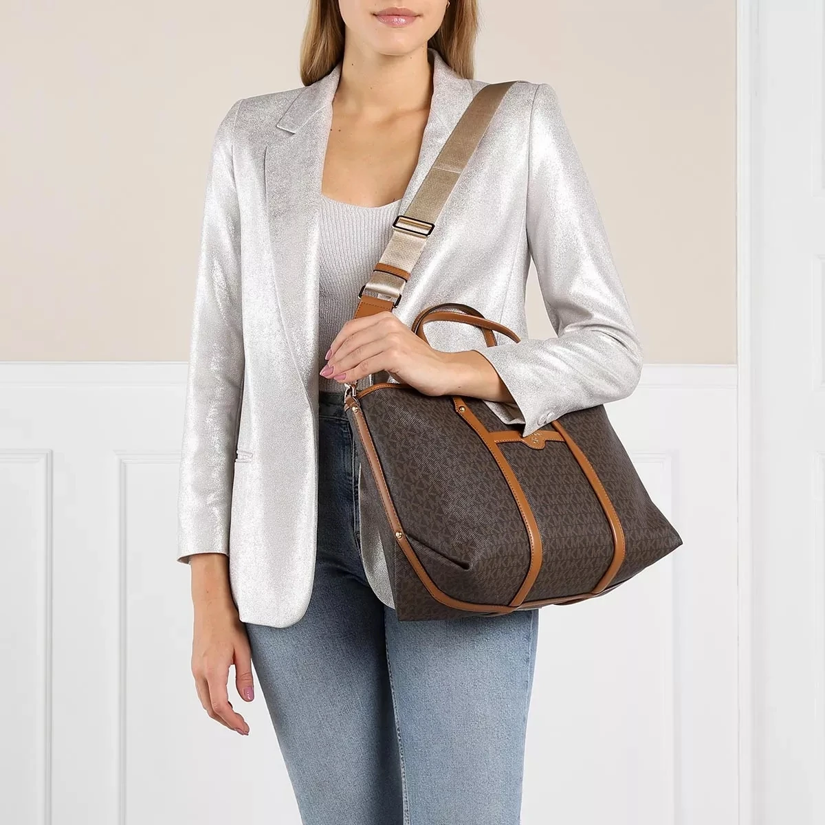 MICHAEL Michael Kors Medium Conv Tote Brown/Acorn Tote 4 MICHAEL Michael Kors Medium Conv Tote Brown/Acorn Tote – Bild 2