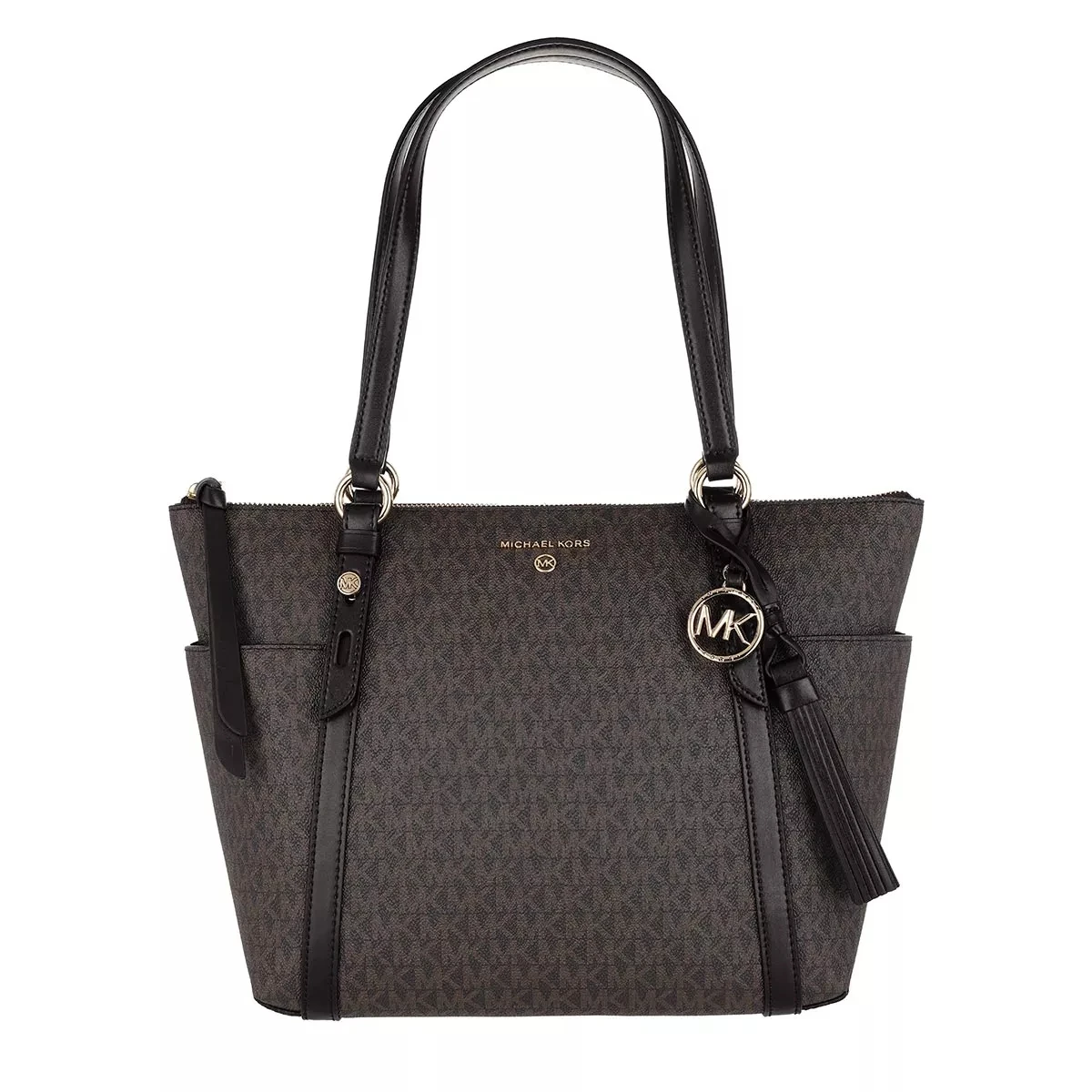 MICHAEL Michael Kors Md Tz Tote Brown/Black Tote 3 MICHAEL Michael Kors Md Tz Tote Brown/Black Tote