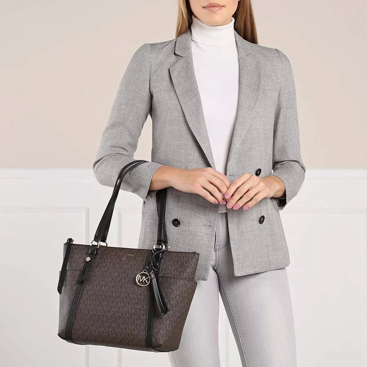 MICHAEL Michael Kors Md Tz Tote Brown/Black Tote 4 MICHAEL Michael Kors Md Tz Tote Brown/Black Tote – Bild 2