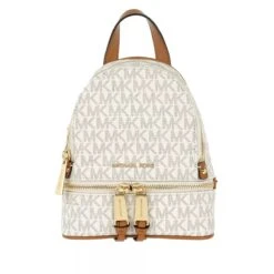 MICHAEL Michael Kors Rhea Zip Extra Small Messenger Backpack Vanilla Rucksack